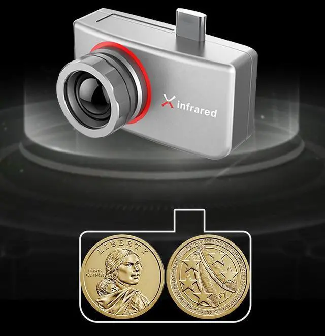 Alt view image 7 of 7 - InfiRay T3S Infrared Thermal Camera Mini Thermal Scope for Android 384x288 Industrial PCB Floor Heat Detection Thermal Imager  T3S Without handle bracket  Type-C