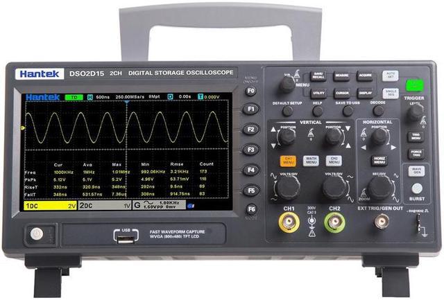 Alt view image 7 of 7 - HanTek Digital Oscilloscope DSO2D15 USB Oscilloscope, Multimeter Tester, 2-Channel 100Mhz/150Mhz Storage DSO2C15 DSO2D10 DSO2C10
