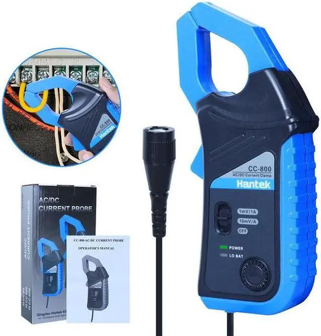 Alt view image 3 of 7 - Hantek Oscilloscope CC-800 AC/DC Current Clamp Probe 20KHz/400Hz Bandwidth 1mV/10mA 65A/650A/800A with BNC Plug