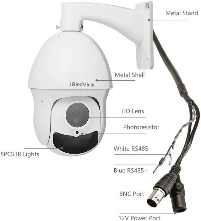 Alt view image 2 of 7 - 36X Zoom Security Dome IR 80m PTZ Speed Dome Camera Support 4-in-1 AHD/CVI/TVI/CVBS  (NTSC)