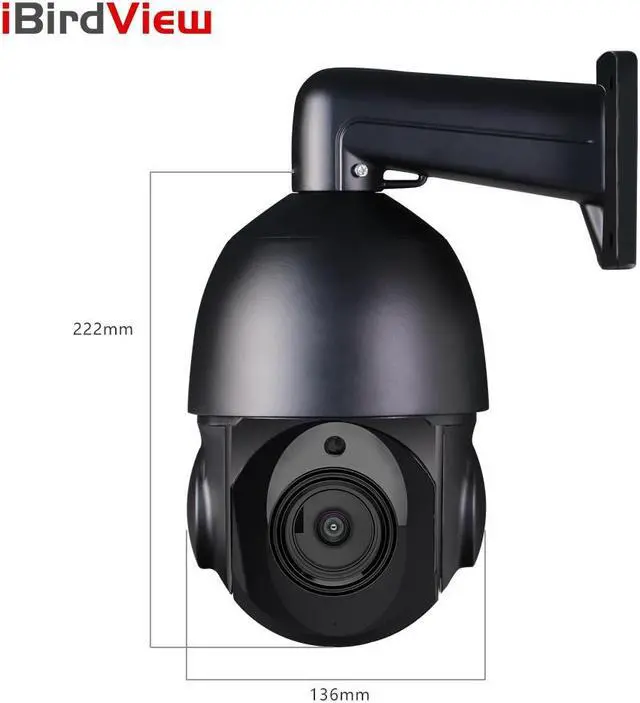 Alt view image 7 of 7 - 360° 4K 8MP PTZ IP POE Dome Camera 36X Zoom 2Way Audio SD Card Slot Human Detect 512GB