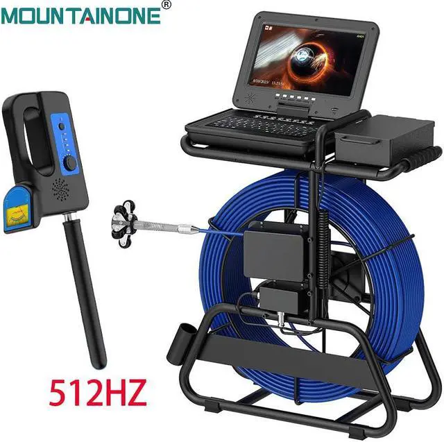 Main image of 50M Sewer Pipe Inspection Camera 10 Inch IPS 1080P Screen and Meter Counter+Self-Leveling 512HZ Locator+Diameter 7mm thick cable with brake