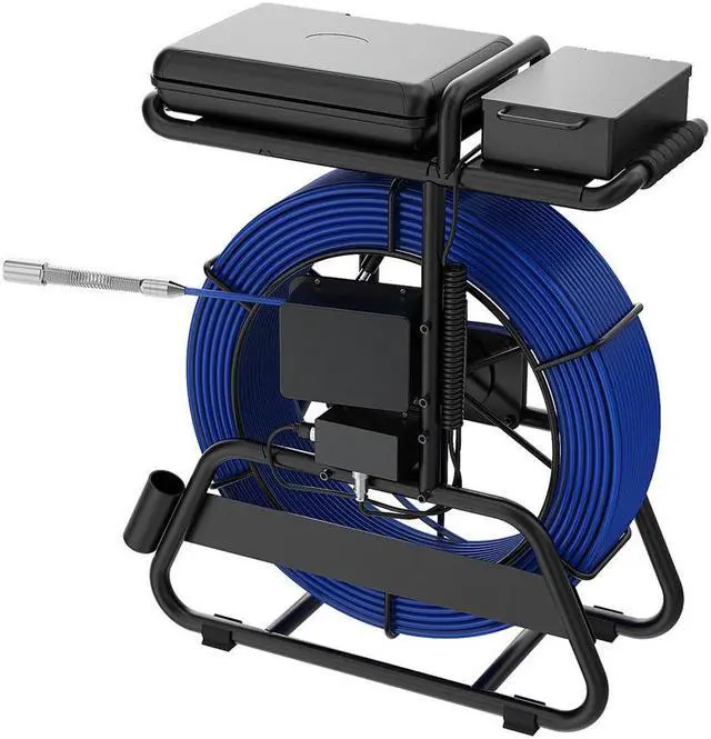 Alt view image 5 of 6 - 50M Sewer Pipe Inspection Camera 10 Inch IPS 1080P Screen and Meter Counter+Self-Leveling 512HZ Locator+Diameter 7mm thick cable with brake 50m/164ft