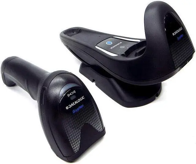 Alt view image 3 of 6 - Datalogic GM4500-BK-433K1 2D USB Handheld Cordless Barcode Scanner Reader w Base