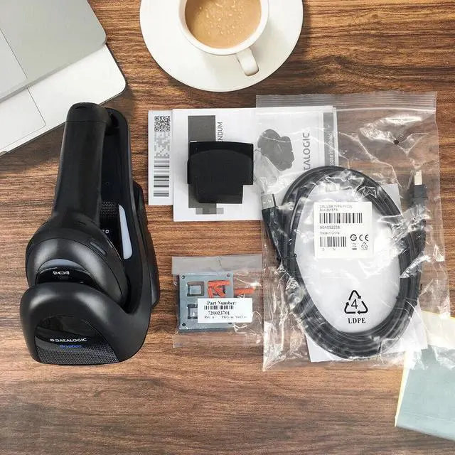 Alt view image 5 of 6 - Datalogic GM4500-BK-433K1 433MHz Wireless Barcode Scanner w/ USB Cable & Cradle