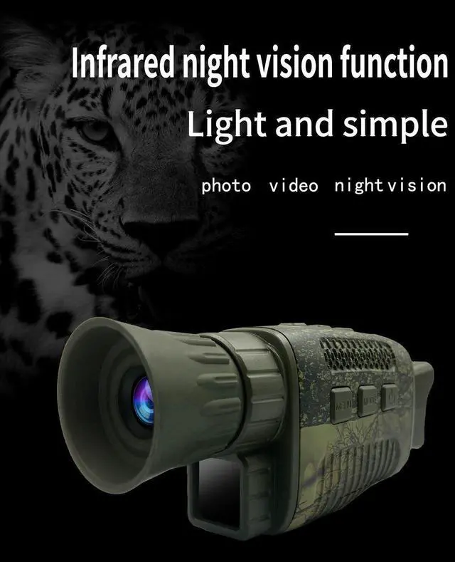 Alt view image 4 of 7 - 4K Night Vision Monocular Infrared Night Vision Camera 9 Languages 5X Digital Zoom 200M Full Dark Viewing Distance for Hunting NV1000C-4K