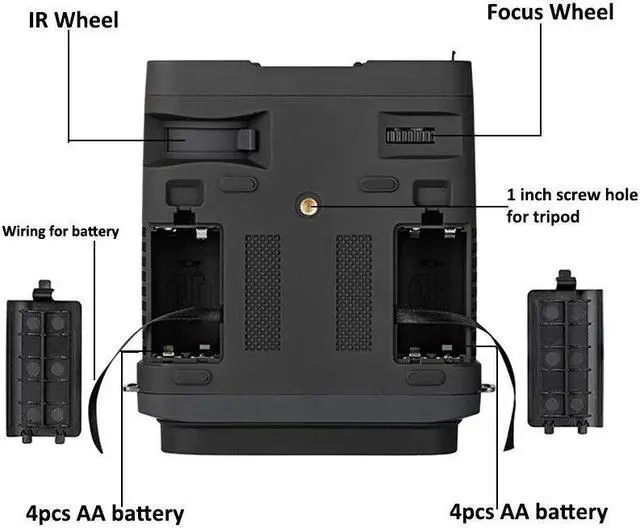 Alt view image 7 of 7 - Night Vision Binoculars Telescope Infrared Camera 1920pX1080p 700m Range 4 Inch Display for Observation Hunting