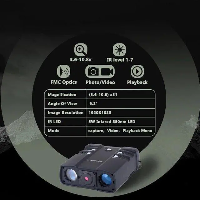 Alt view image 2 of 7 - 1080P FHD300 Digital Infrared Night Vision Binoculars Telescope for Hunting