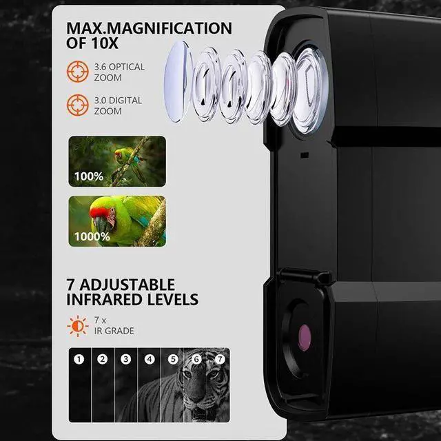 Alt view image 6 of 7 - 1080P FHD300 Digital Infrared Night Vision Binoculars Telescope for Hunting