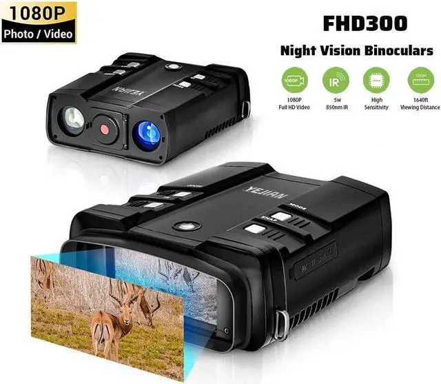 Alt view image 2 of 7 - NVFHD300 Night Vision Binoculars Infrared Thermal Camera Support Photos /Videos