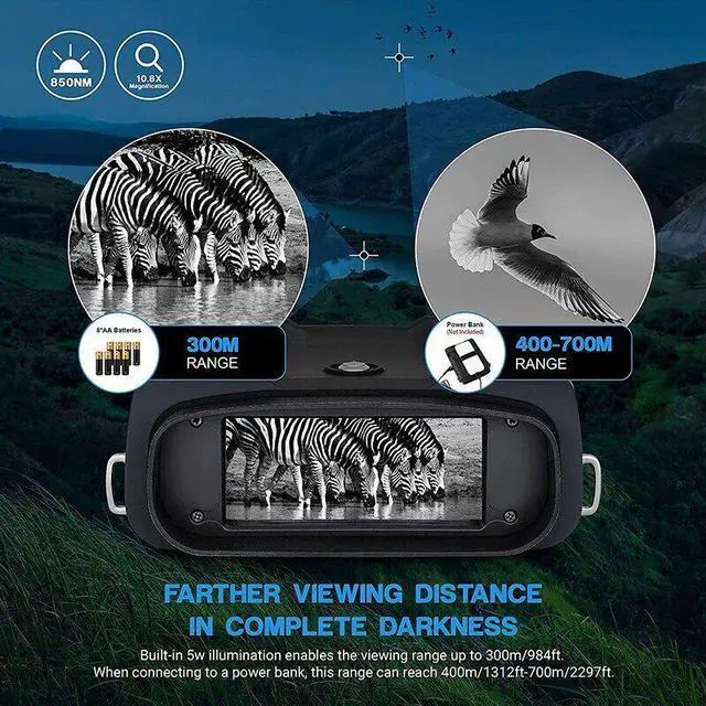 Alt view image 3 of 7 - NVFHD300 Night Vision Binoculars Infrared Thermal Camera Support Photos /Videos