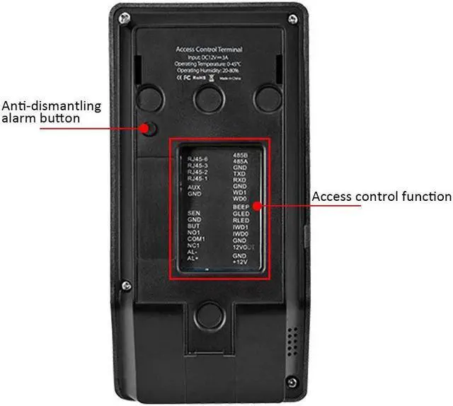 Alt view image 6 of 7 - ZK F22 WIFI TCP/IP Fingerprint Time Clock & Access Control with EM ID Card