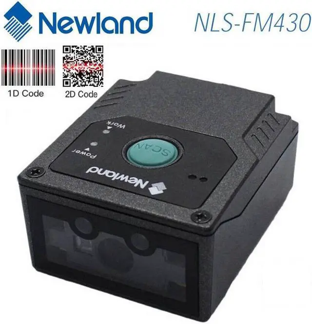 Alt view image 2 of 7 - Newland NLS-FM430 1D/2D CMOS Fixed Mount 32Bit CPU Barcode Scanner (GFS4470,USB)