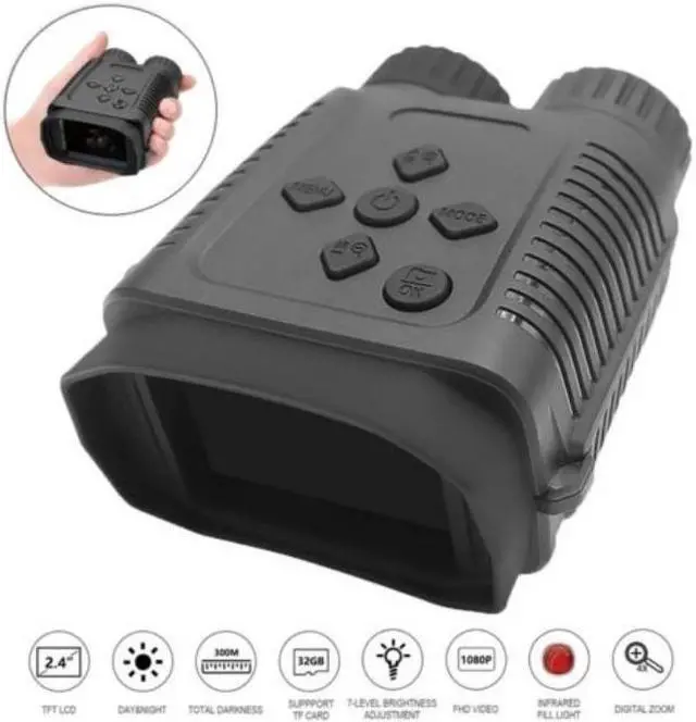 Main image of 12MP 1080P Mini Night Vision Binocular Day and Night 2.4" HD Screen NV1182