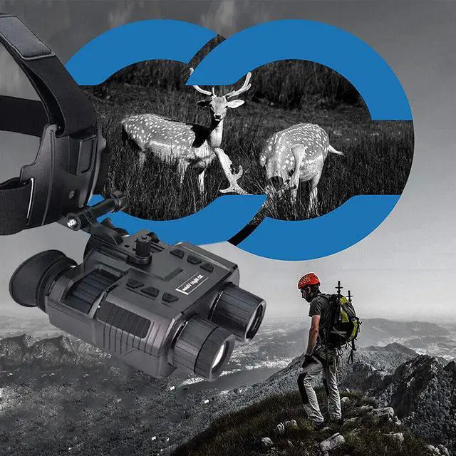 Alt view image 5 of 7 - NV8000 3D Night Vision Binoculars Hunting Infrared Digital Head Mount Goggles