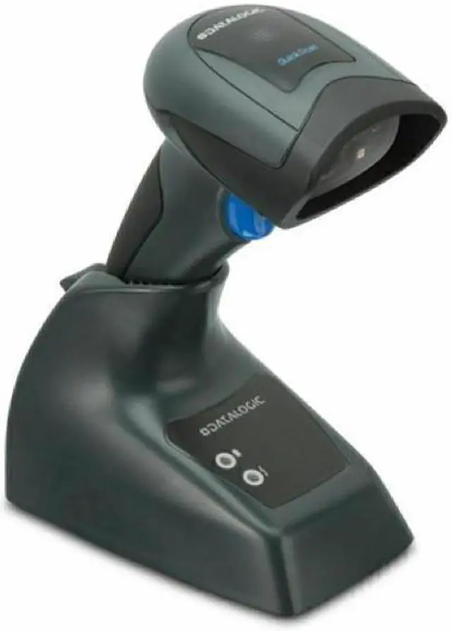 Alt view image 2 of 6 - Datalogic QuickScan QBT2131-BK-BTK1 1D USB Handheld Barcode Scanner with Stand