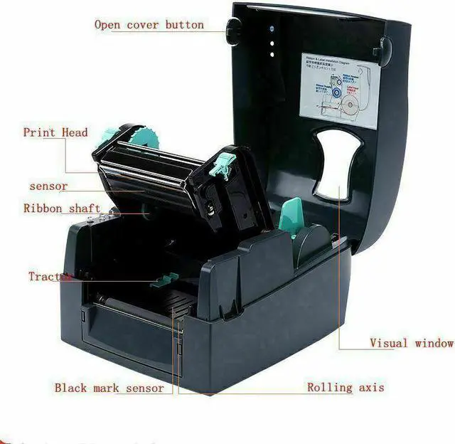 Alt view image 5 of 7 - Godex G530U 2D/1D USB Direct Thermal Barcode Printer 300 dpi& 4ips Label Printer