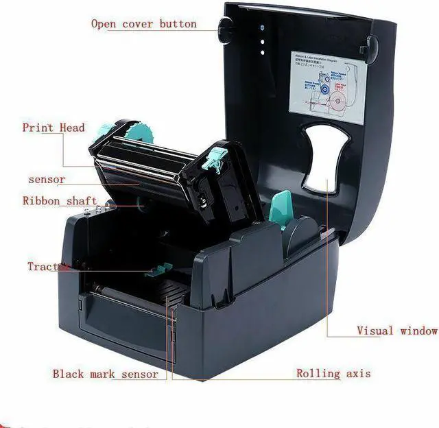 Alt view image 5 of 6 - Godex G530U 2D/1D USB Direct Thermal Barcode Printer 300 dpi& 4ips Label Printer