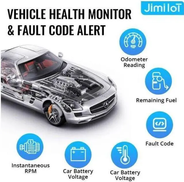 Alt view image 6 of 7 - JIMI VL502 Bluetooth GPS Tracker 4G Canbus Diagnostic OBD Tracking Plug & Play