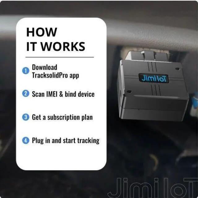 Alt view image 7 of 7 - JIMI VL502 Bluetooth GPS Tracker 4G Canbus Diagnostic OBD Tracking Plug & Play