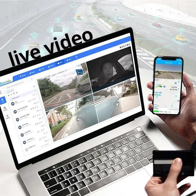 Alt view image 6 of 7 - Jimi JC450 4G Car Dash Cam DVR Recorder WiFi 3 Camera Live Video GPS Tracking