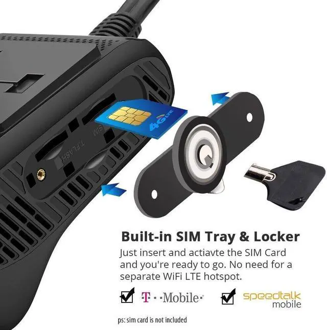 Alt view image 2 of 7 - JIMI JC400P 4G Car DashCam UBI GPS Wifi DVR Cloud Storage 1080P Tracker Cam