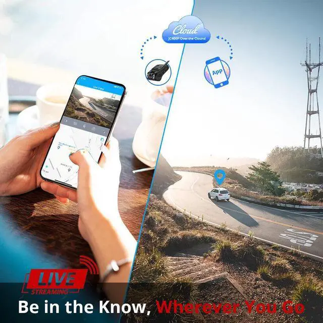 Alt view image 4 of 7 - Jimi JC400P 4G Car Camera With Live Stream 1080P Dual Cameras GPS Tracking WIFI