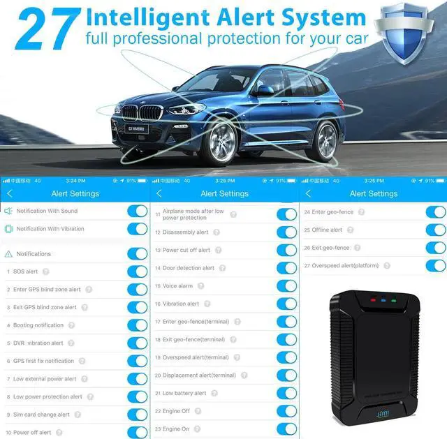 Alt view image 4 of 7 - JIMI X3 2G GSM GPS Tracker with SOS Voice Monitoring Two-way Talk Remote Cut-Off