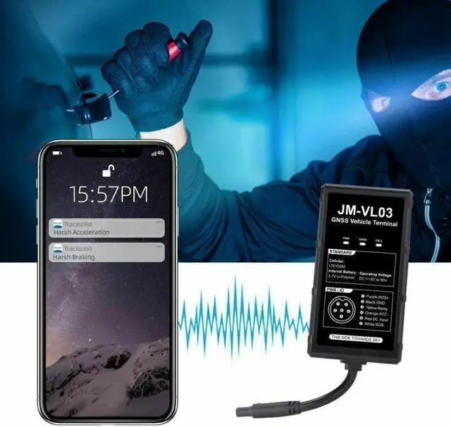 Alt view image 2 of 6 - Jimi VL03 GPS Tracker 4G LTE Waterproof 9-90V Driving Behavior Oil Cut-Off