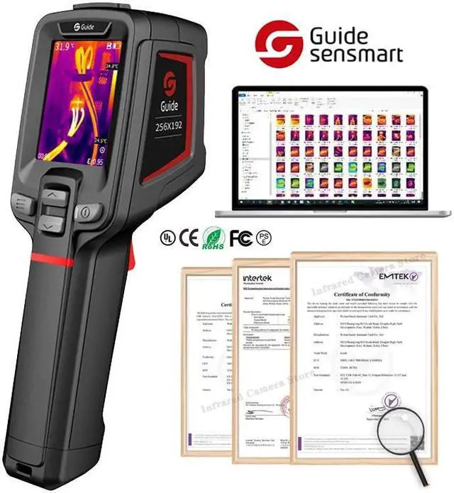 Alt view image 2 of 7 - Guide PC210 Thermal Camera Infrared Thermal Imager for PCB Circuit HVAC Inspection Electrical Car Repair Thermographic Camera