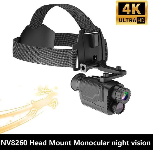 Alt view image 6 of 6 - NV8260 36MP 400M Head Mounted Night Vision Infrared Monocular Starlight Sensor