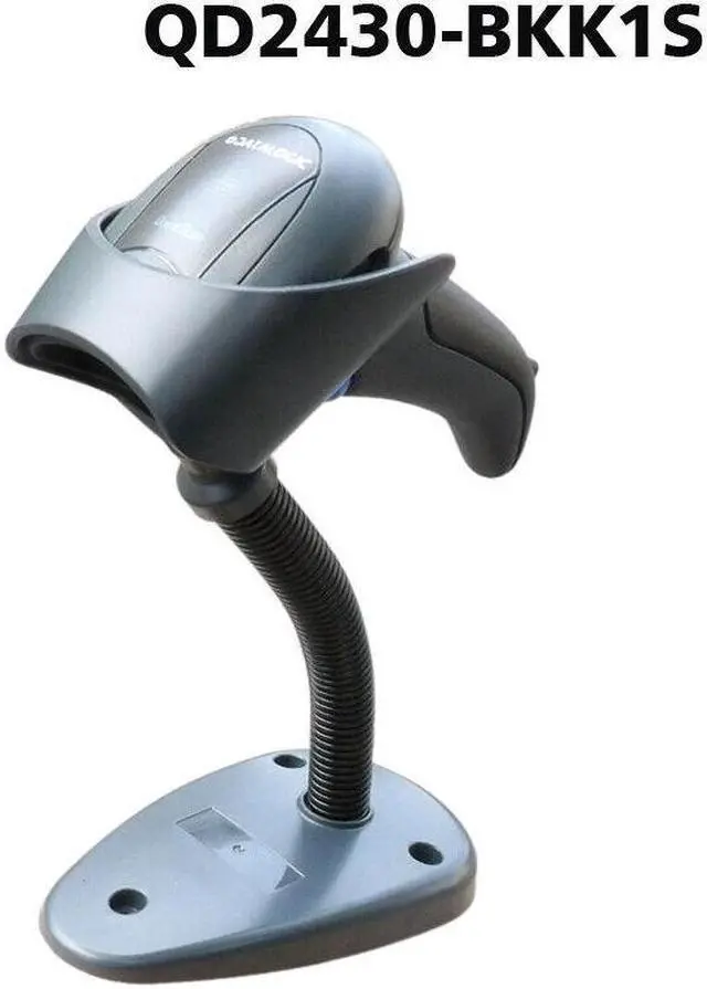 Alt view image 3 of 7 - Datalogic QuickScan QD2430 2D Handheld Barcode Scanner with USB Cable & Stand