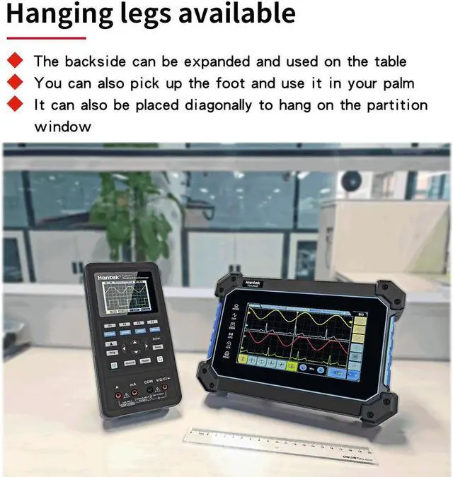 Alt view image 7 of 7 - Hantek Handheld Touch Screen Digital Oscilloscope TO1112  portable 110Mhz 2-channels + Multimeter +Signal Generator