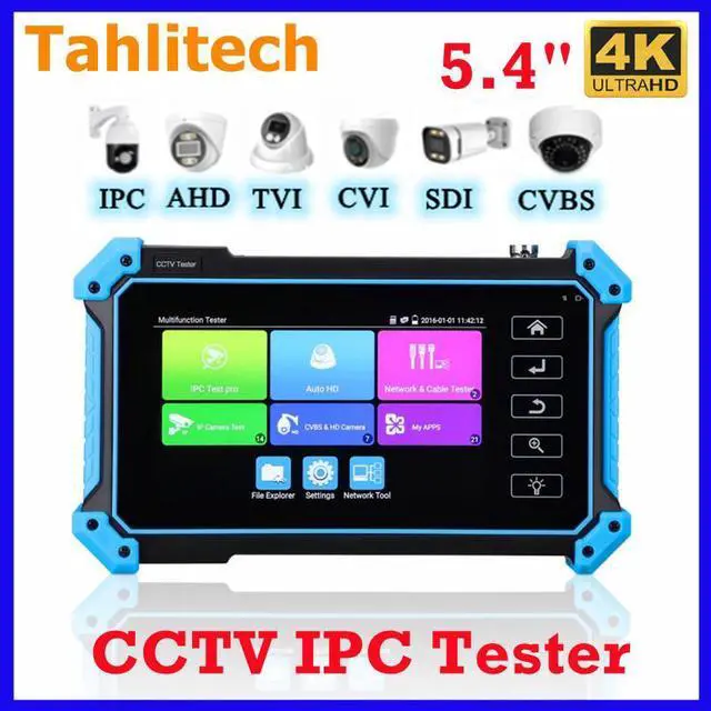 Alt view image 2 of 7 - 5.4" IPC-5100C Plus CCTV Tester IP Tester 4K Monitor Testers HDMI VGA CCTV for IPC POE AHD CVI TVI SDI Cable Testing