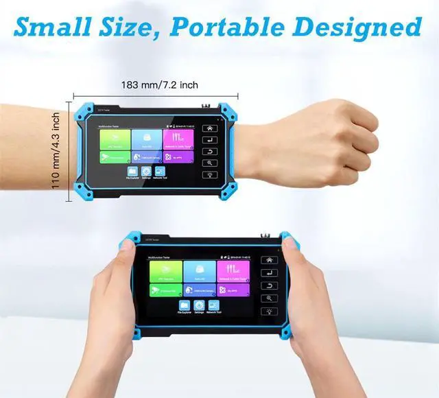 Alt view image 5 of 7 - 5.4" IPC-5100C Plus CCTV Tester IP Tester 4K Monitor Testers HDMI VGA CCTV for IPC POE AHD CVI TVI SDI Cable Testing