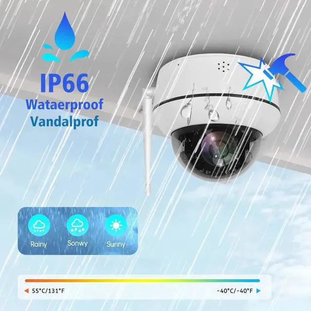 Alt view image 7 of 7 - 5MP WiFi Security IP Camera Home Security PTZ Pan Tilt 5x Optical 2-Way Audio