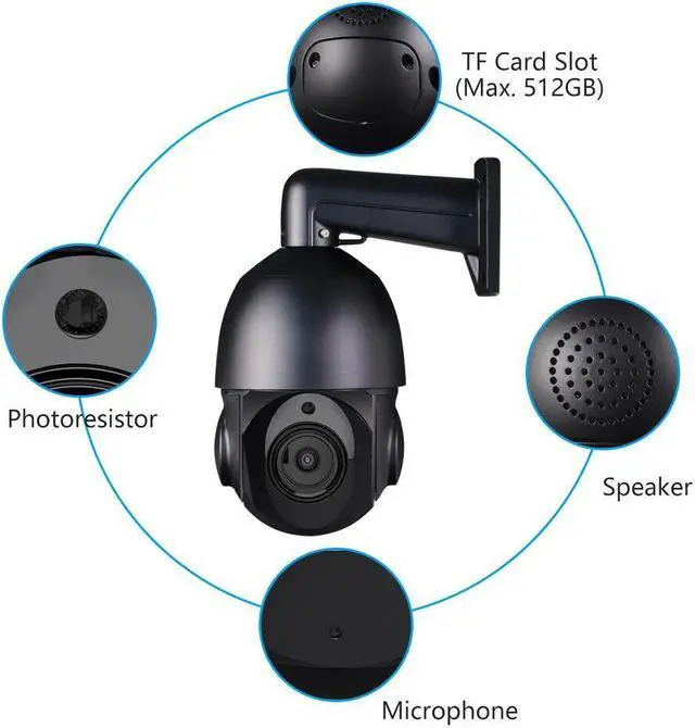 Alt view image 6 of 7 - 36X Zoom 8MP PTZ POE IP Security Camera Outdoor Speed Dome IR Night