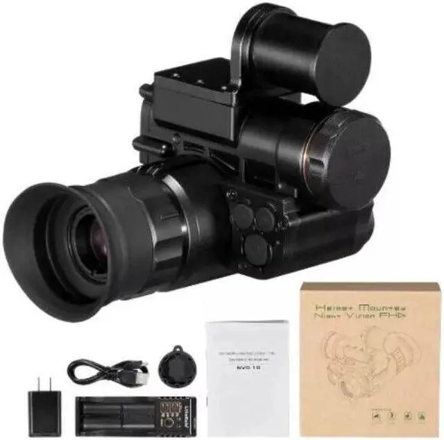 Alt view image 5 of 7 - NVG10 Night Vision Monocular Helmet Digital Camera Scope HD Green Tactical WiFi
