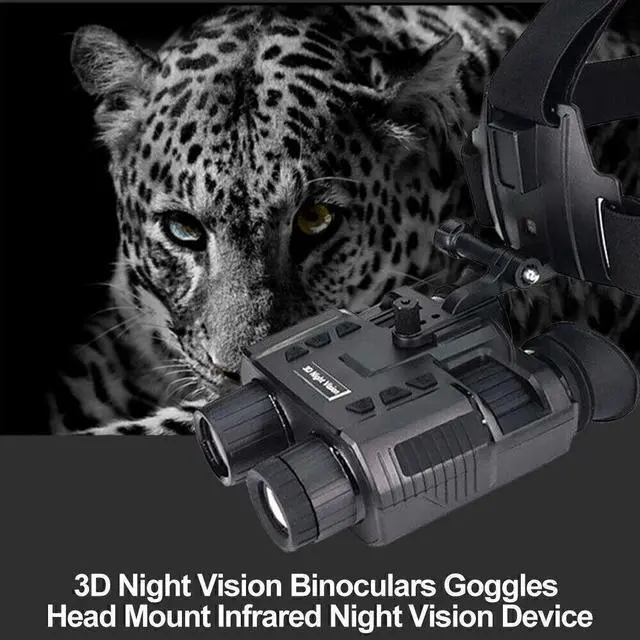 Alt view image 4 of 7 - NV8000 Night Vision Binoculars Goggles Head Mount Infrared Night Vision 1080P