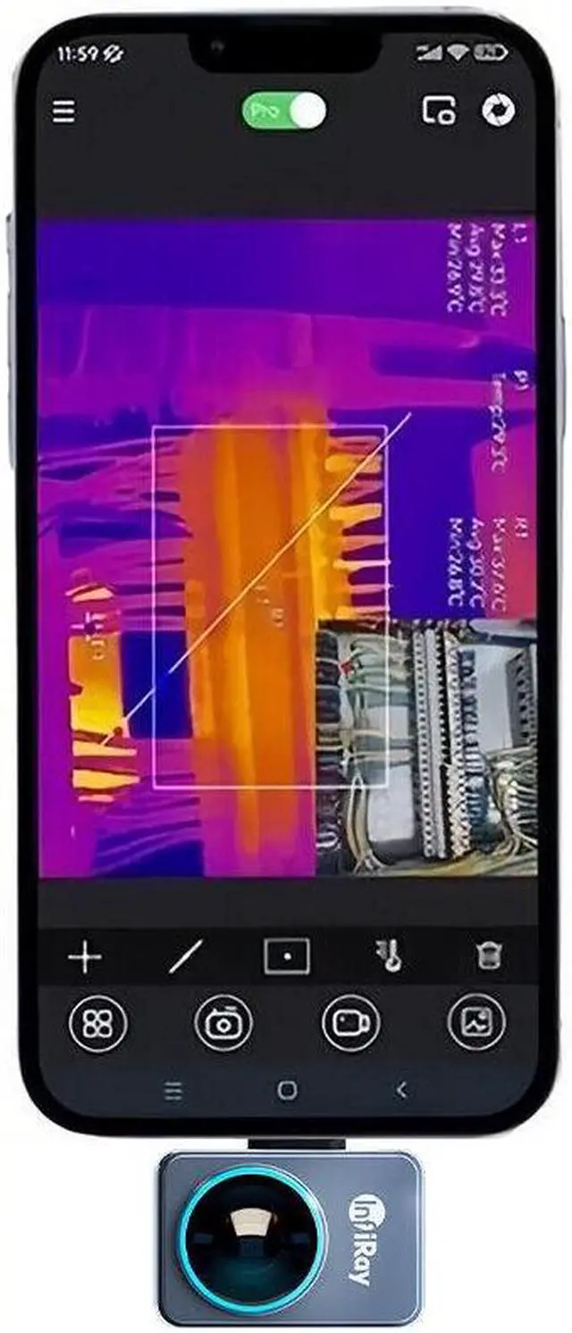 Alt view image 3 of 7 - (For IOS) INFIRAY P2 Pro Infrared Thermal Imager Temperature Scanner For IOS iPhone