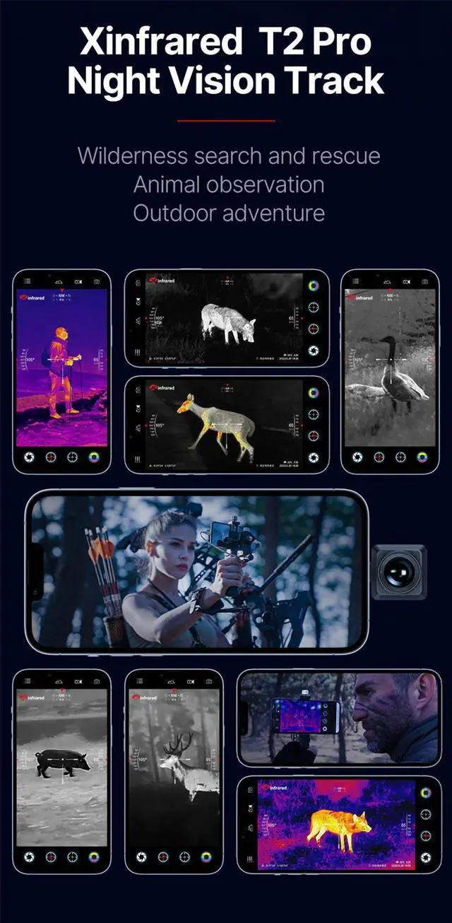 Alt view image 7 of 7 - InfiRay T2 Pro Thermal Imager Night Vision Monocular for iPhone IOS