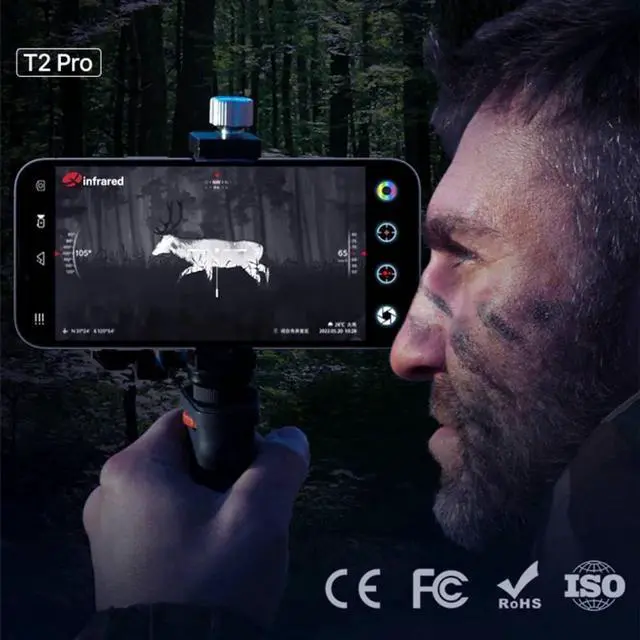 Alt view image 4 of 7 - InfiRay T2 Pro Thermal Imager Camera +Protective shell for Android Type C