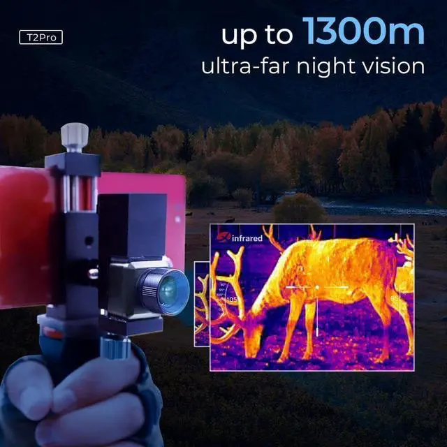 Alt view image 6 of 7 - InfiRay T2 Pro Thermal Imager Night Vision Monocular for iPhone iOS