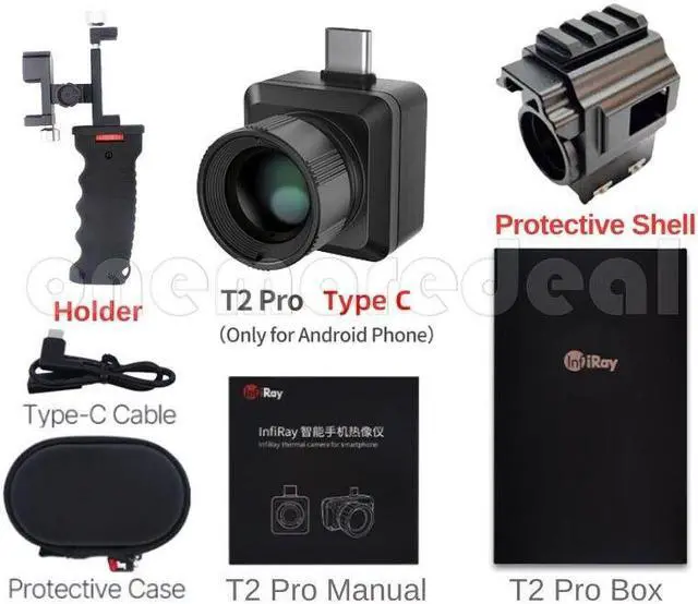 Alt view image 7 of 7 - InfiRay T2 Pro Thermal Imager Camera Protective shell for Android Type C