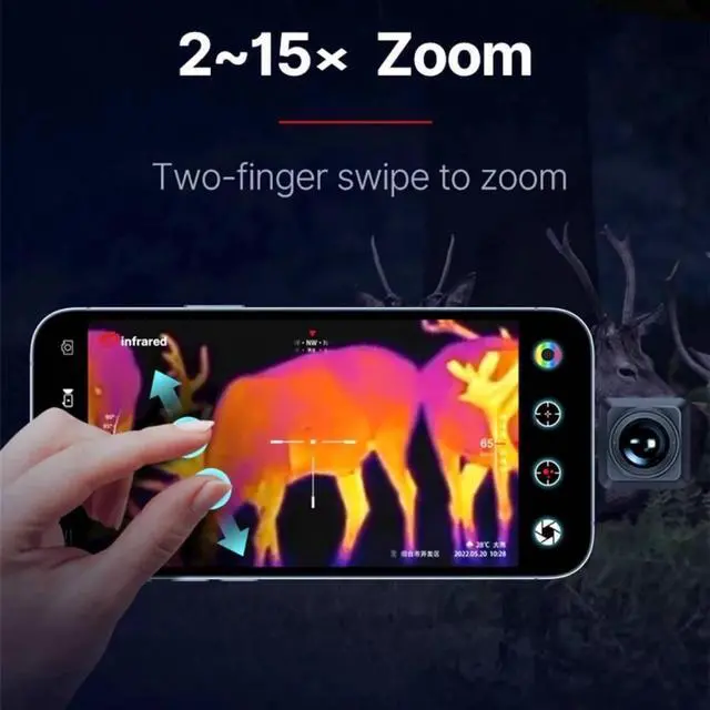 Alt view image 6 of 6 - Xinfrared T2 Pro Thermal Imaging Camera Outdoor Hot Spot Tracking Android Type C