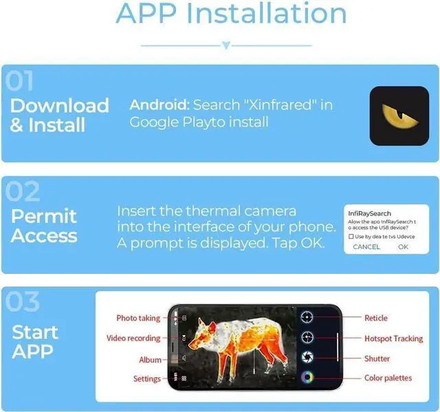 Alt view image 4 of 6 - InfiRay T2 PRO Thermal Imager Hunting Mobile Camera for iPhone iOS