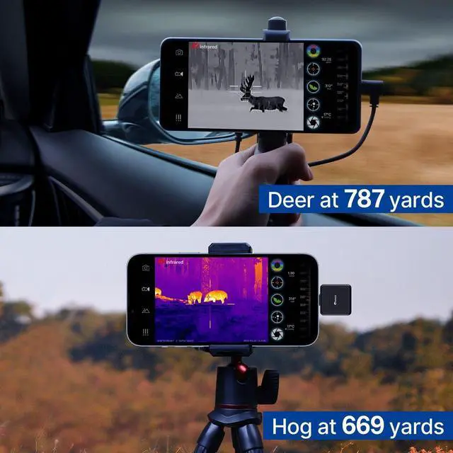Alt view image 4 of 6 - (IOS Only) InfiRay T2 Pro Thermal Camera Monocular Night Vision Hunt For iPhone