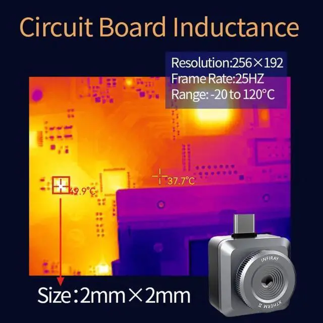 Alt view image 6 of 7 - InfiRay T2L Thermal Camera Imaging Camera For Smart Android /Phone Range -20°~+120 for iPhone iOS