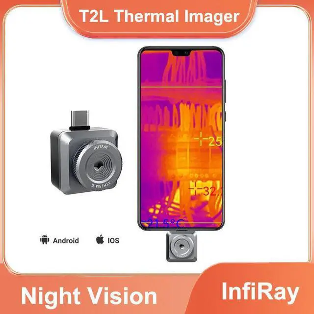 Alt view image 7 of 7 - InfiRay T2L Infrared Thermal Imager Night Vision Camera For Andriod & IOS Phone for iPhone iOS