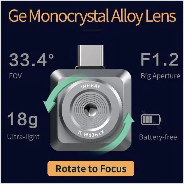 Alt view image 4 of 7 - InfiRay T2L Infrared Thermal Imaging Camera IR Imager 256x192 for Android iPhone for iPhone iOS